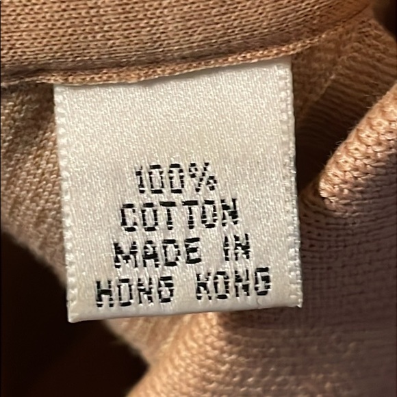 •SLAZENGER•NWOT TAN 3-BUTTON POLO COLLAR LONG SLEEVE SHIRT SIZE LARGE. - Picture 9 of 9